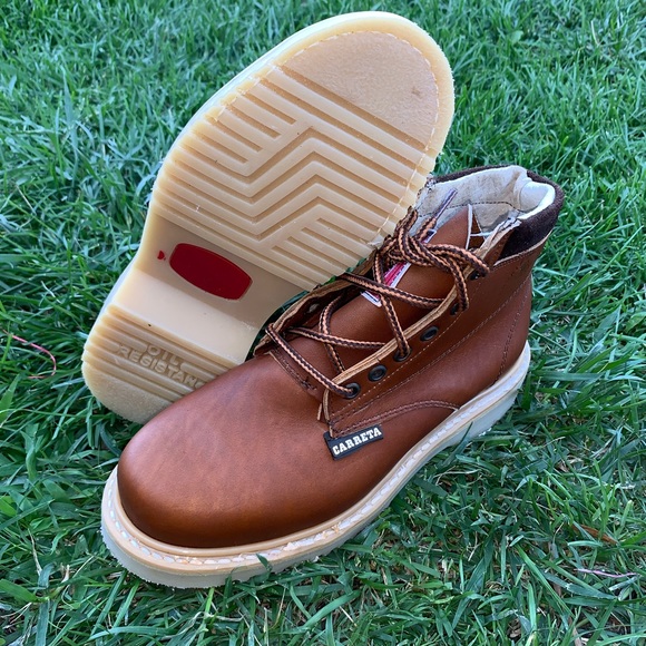Ladies work Boots 100% Leather Brown Made n Mexico
